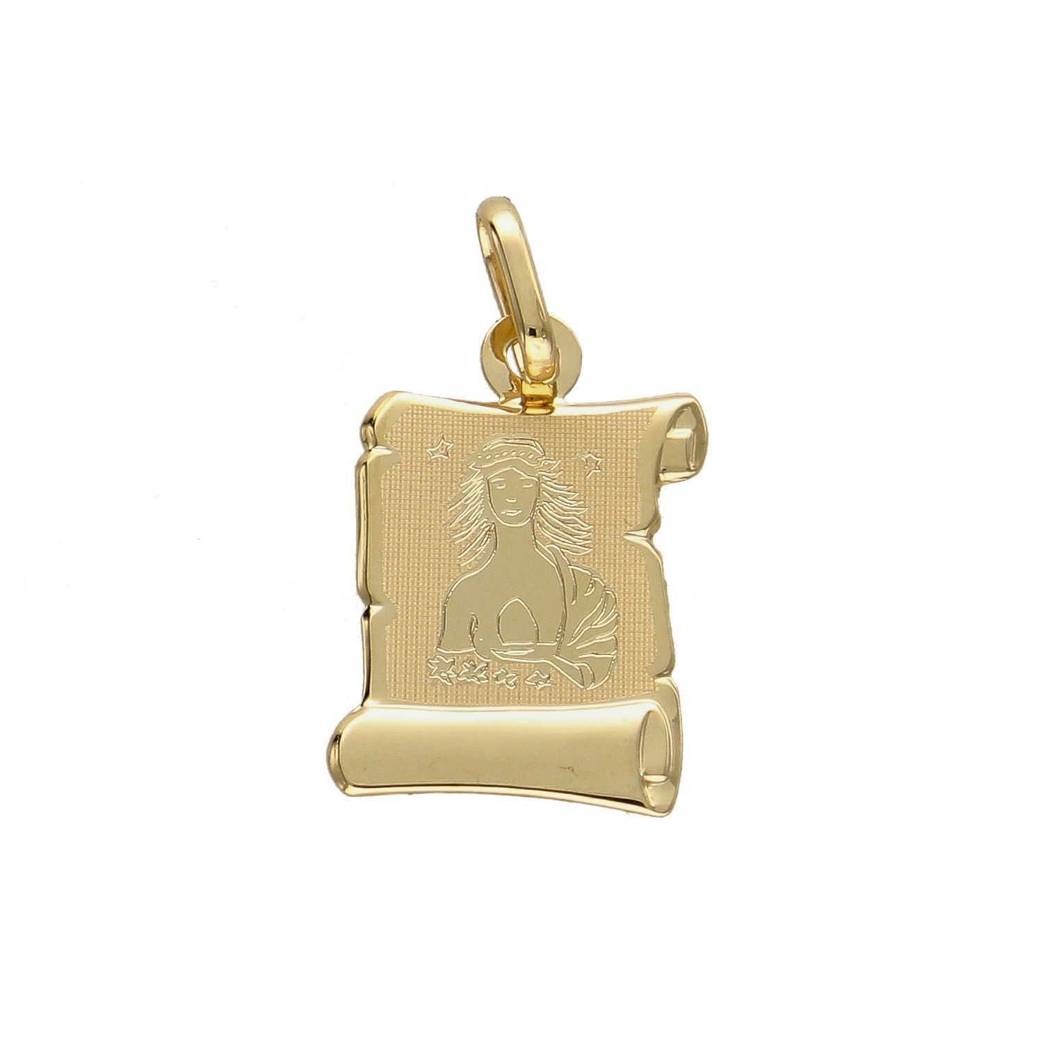 Złota zawieszka znak zodiaku Panna.jpg